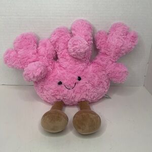 Jellycat Medium Sized Coral Lightly Used Pink Plush Stuffed Animal